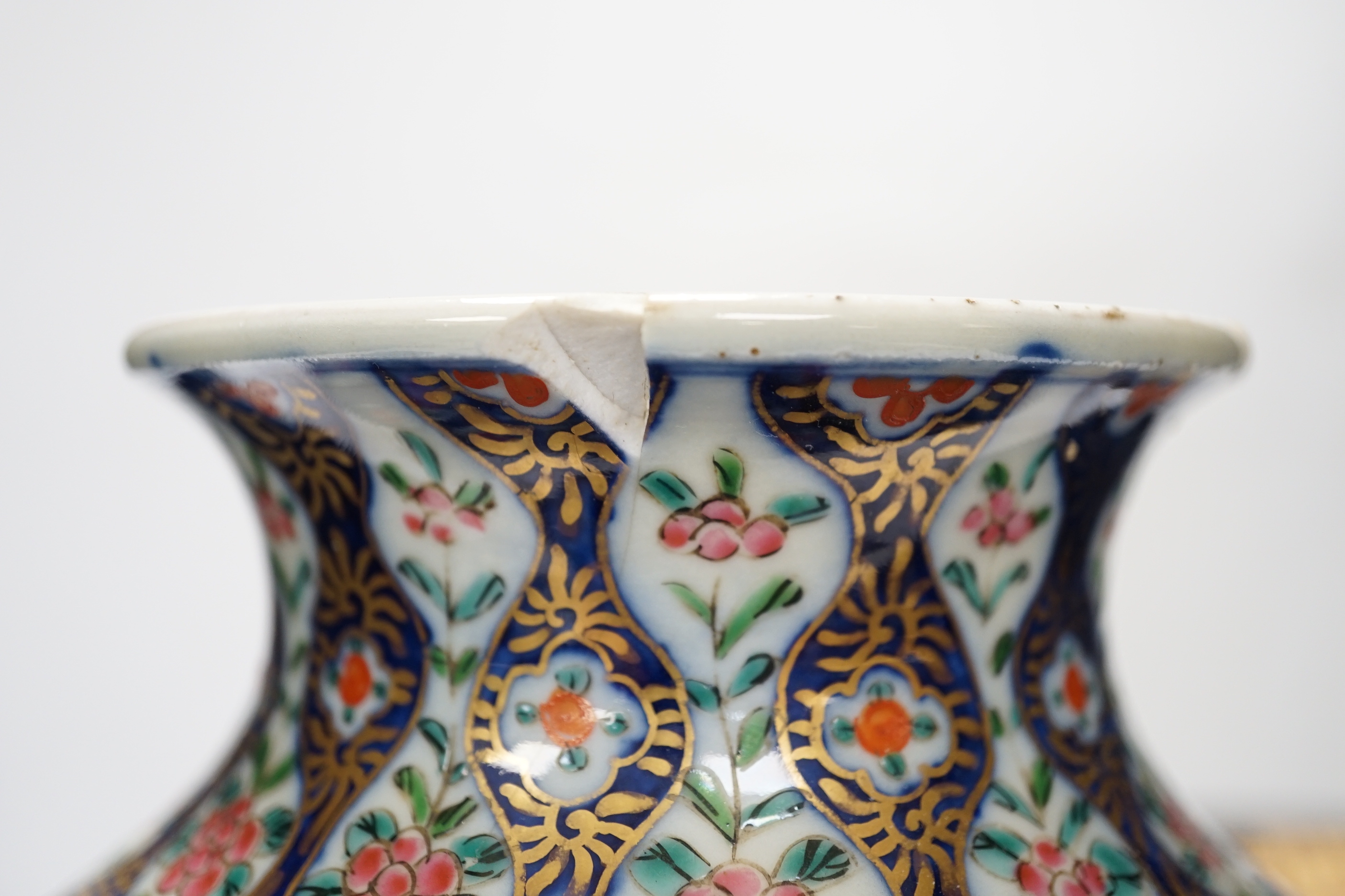 A group of Chinese items including a hardwood carving of luohan, an 18th century blue and white jar, a lacquer box, etc.